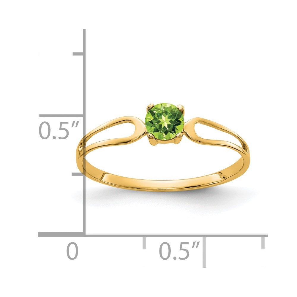 14k 4mm Peridot ring