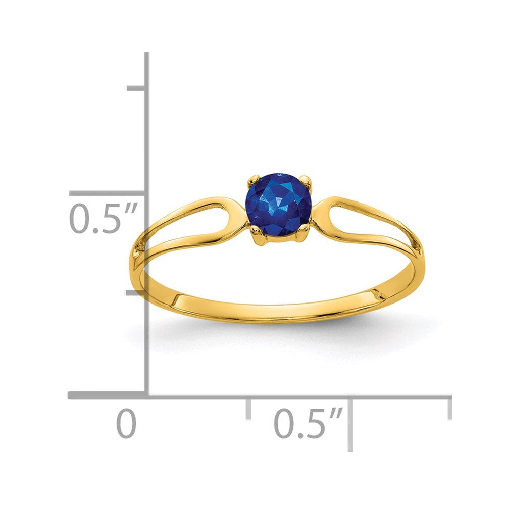 14k 4mm Sapphire ring