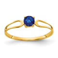 14k 4mm Sapphire ring
