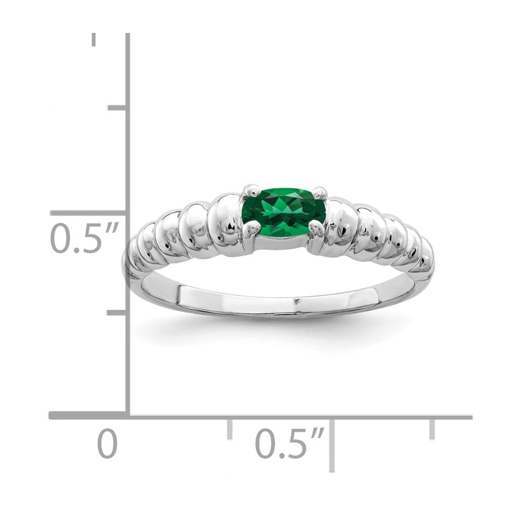 14k White Gold 5x3mm Oval Mount St. Helens ring