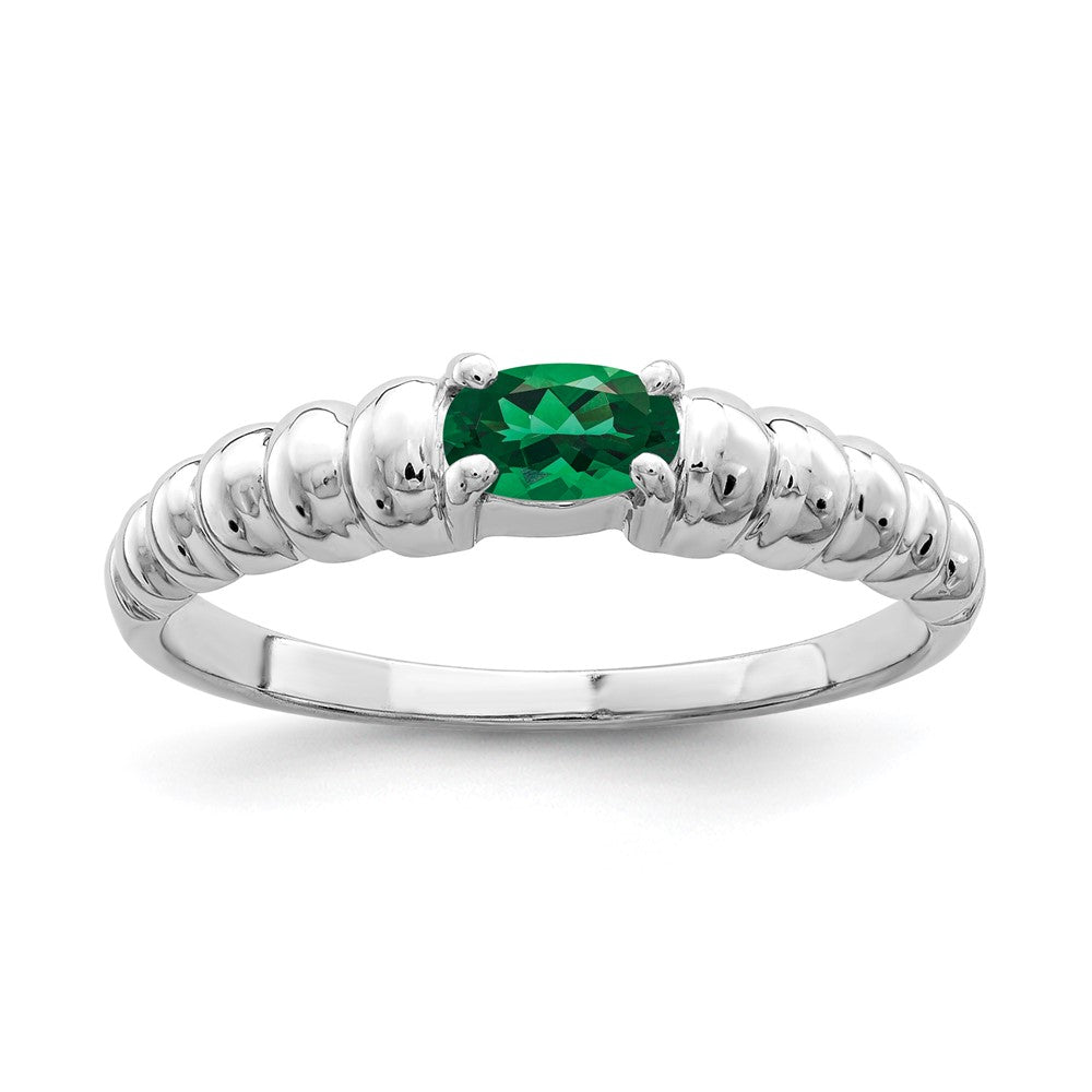 14k White Gold 5x3mm Oval Mount St. Helens ring