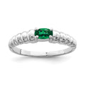 14k White Gold 5x3mm Oval Mount St. Helens ring