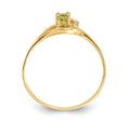 14k 5x3mm Oval Peridot AAA Diamond ring