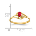 14k 5x3mm Oval Ruby A Diamond ring