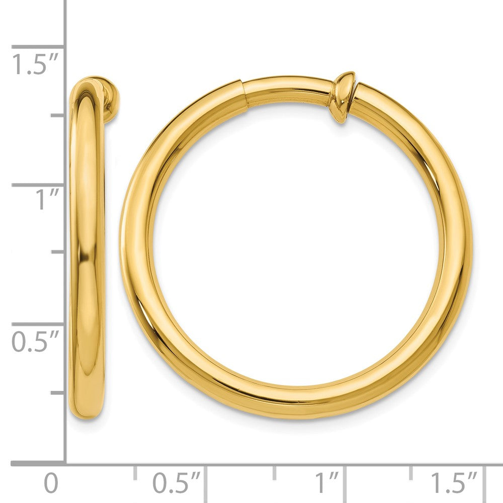 14k Non-Pierced Hoop Earrings