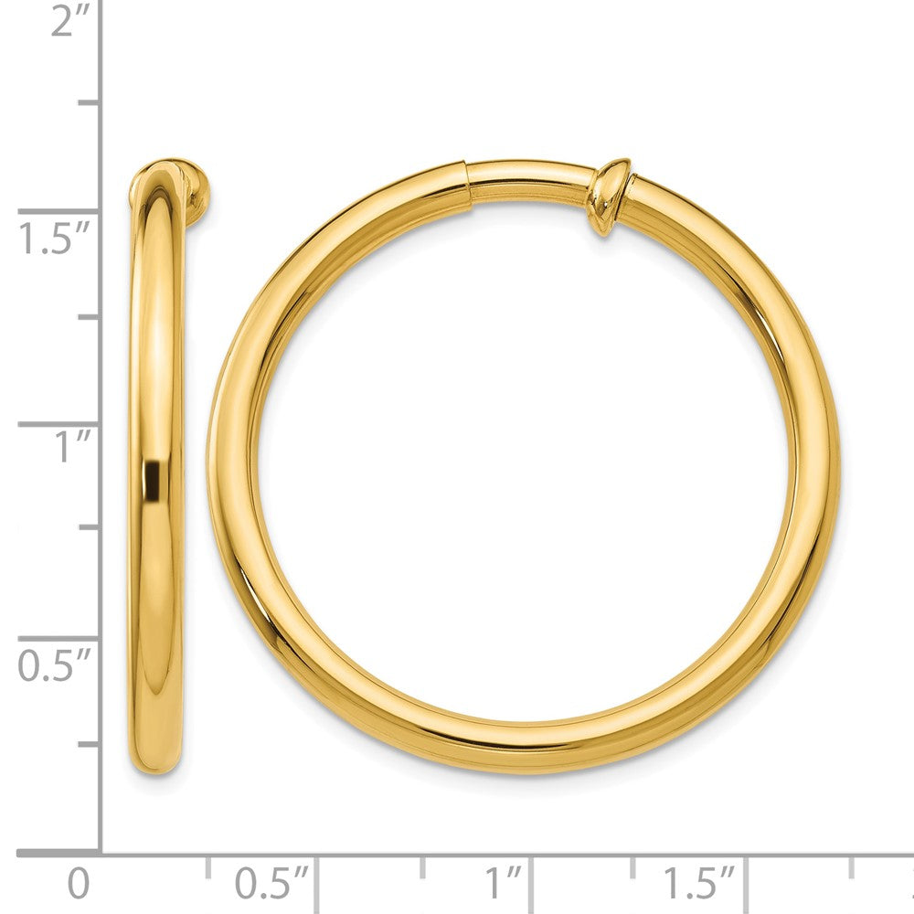 14k Non-Pierced Hoop Earrings