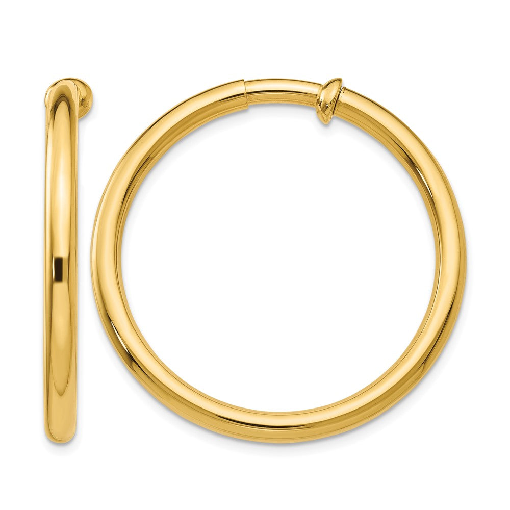 14k Non-Pierced Hoop Earrings