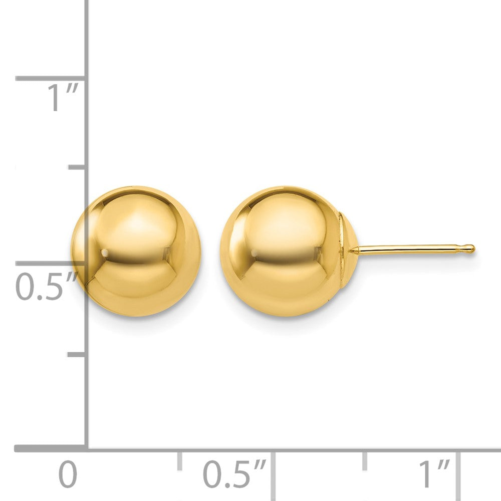 14k Polished 9mm Ball Post Earrings
