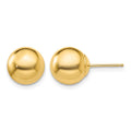14k Polished 9mm Ball Post Earrings