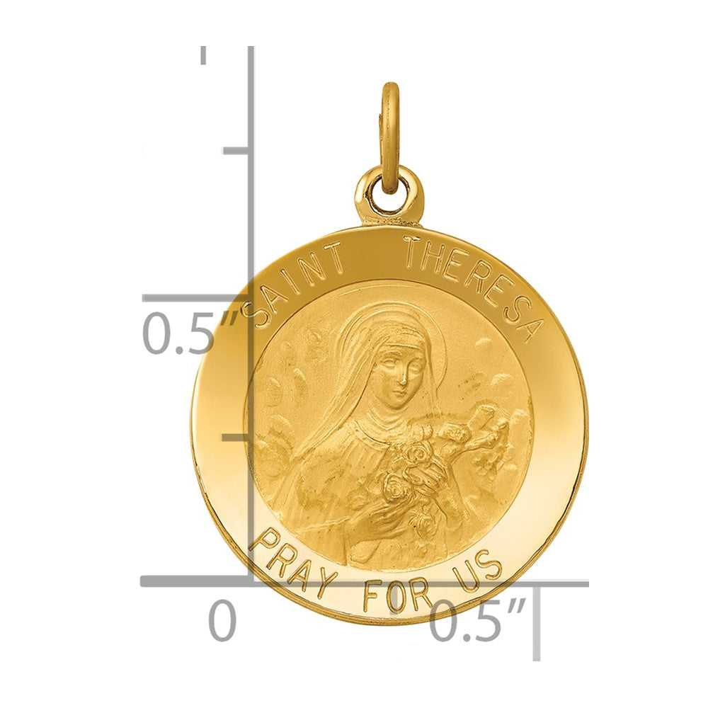 14k Saint Theresa Medal Charm