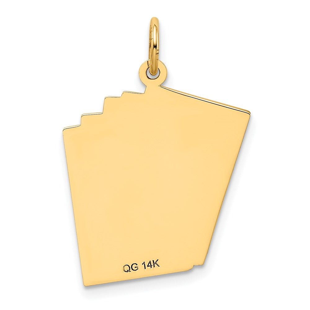 14k Enameled Royal Flush Playing Cards Charm