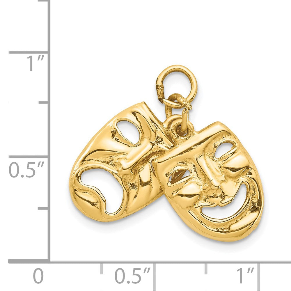 14k Comedy/Tragedy 2-Piece Charm