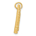 14k 3-D Polished Flute Charm