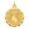 14k Wedding Bells Engraveable Disc Charm
