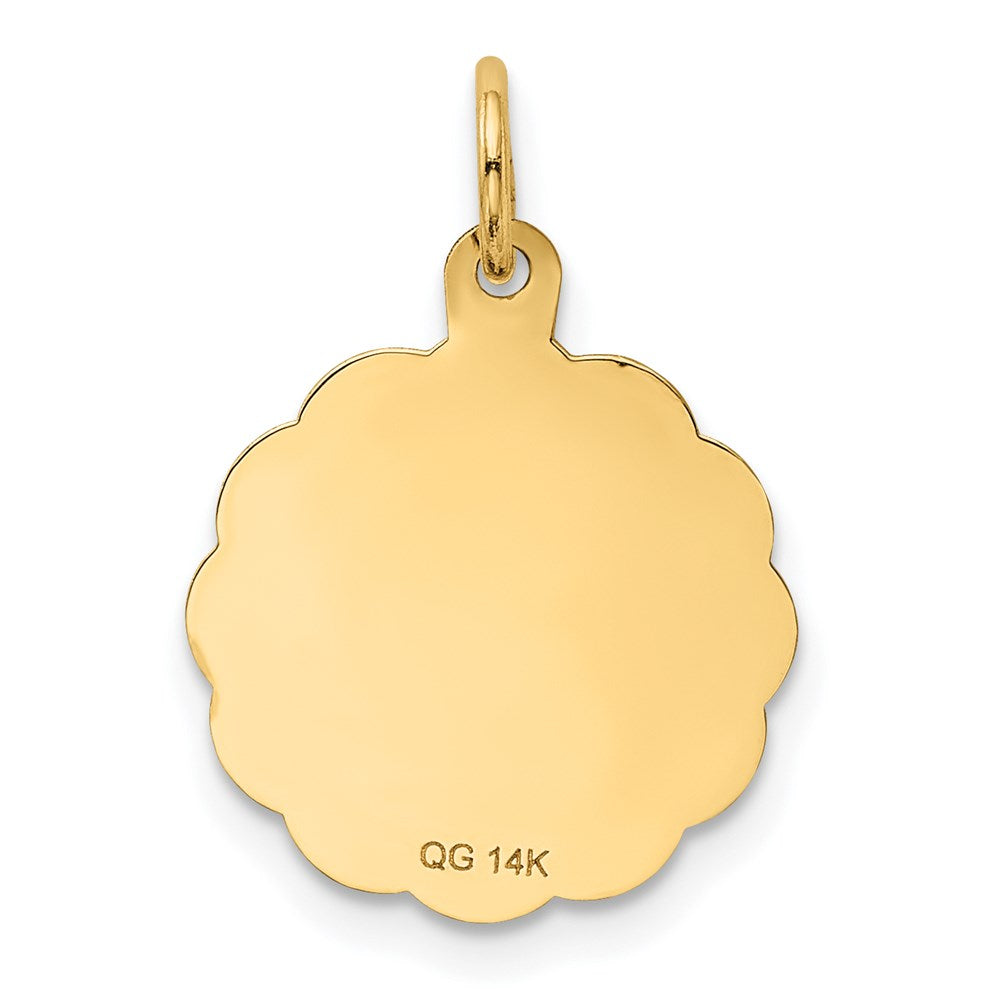 14k Love Sentinment Engraveable Charm