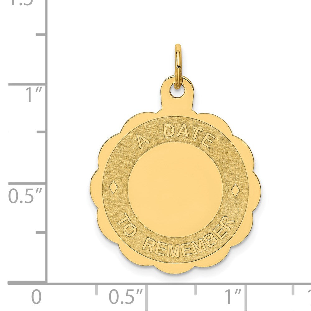 14K A DATE TO REMEMBER Disc Charm