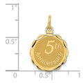 14K Happy 5th ANNIVERSARY Charm