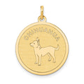 14k Chihuahua Disc Charm