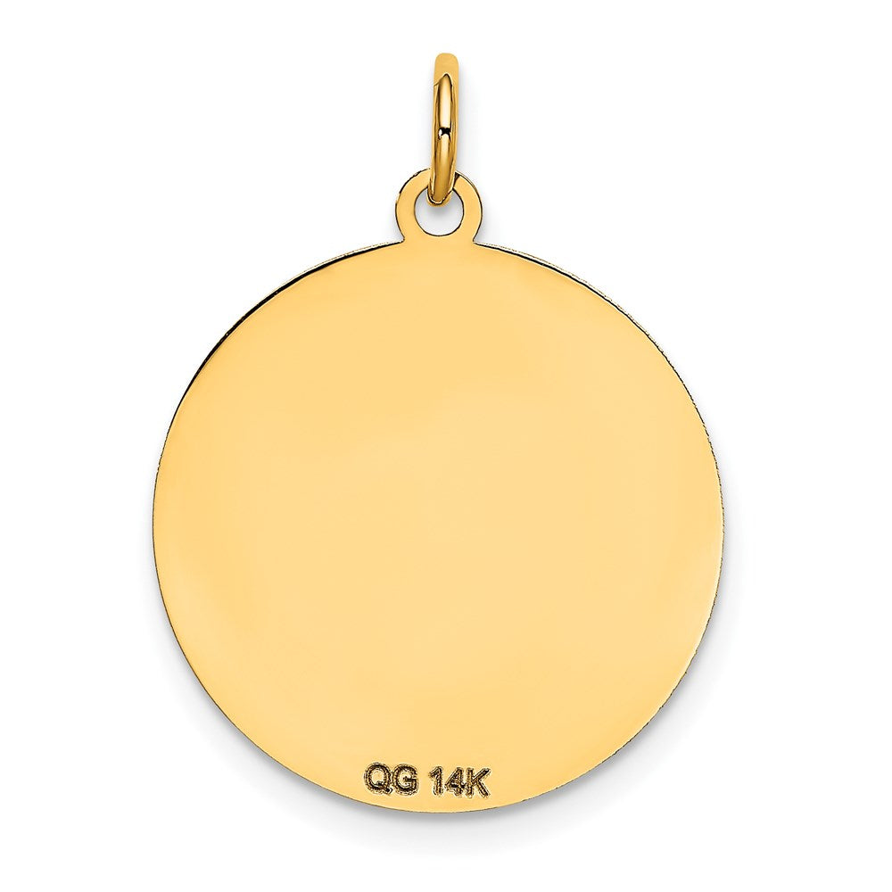14k Siberian Husky Disc Charm