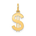 14k Polished Dollar Sign Charm