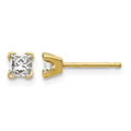 14k AAA Quality Complete Princess-cut Diamond Earrings