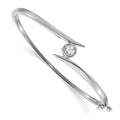 14k White Gold Hinged Bangle Bracelet Mounting
