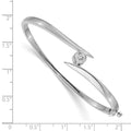 14k White Gold Hinged Bangle Bracelet Mounting
