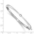 14k White Gold Hinged Bangle Bracelet Mounting