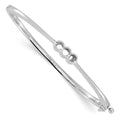 14k White Gold Hinged Bangle Bracelet Mounting