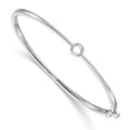 14k White Gold Hinged Bangle Bracelet Mounting