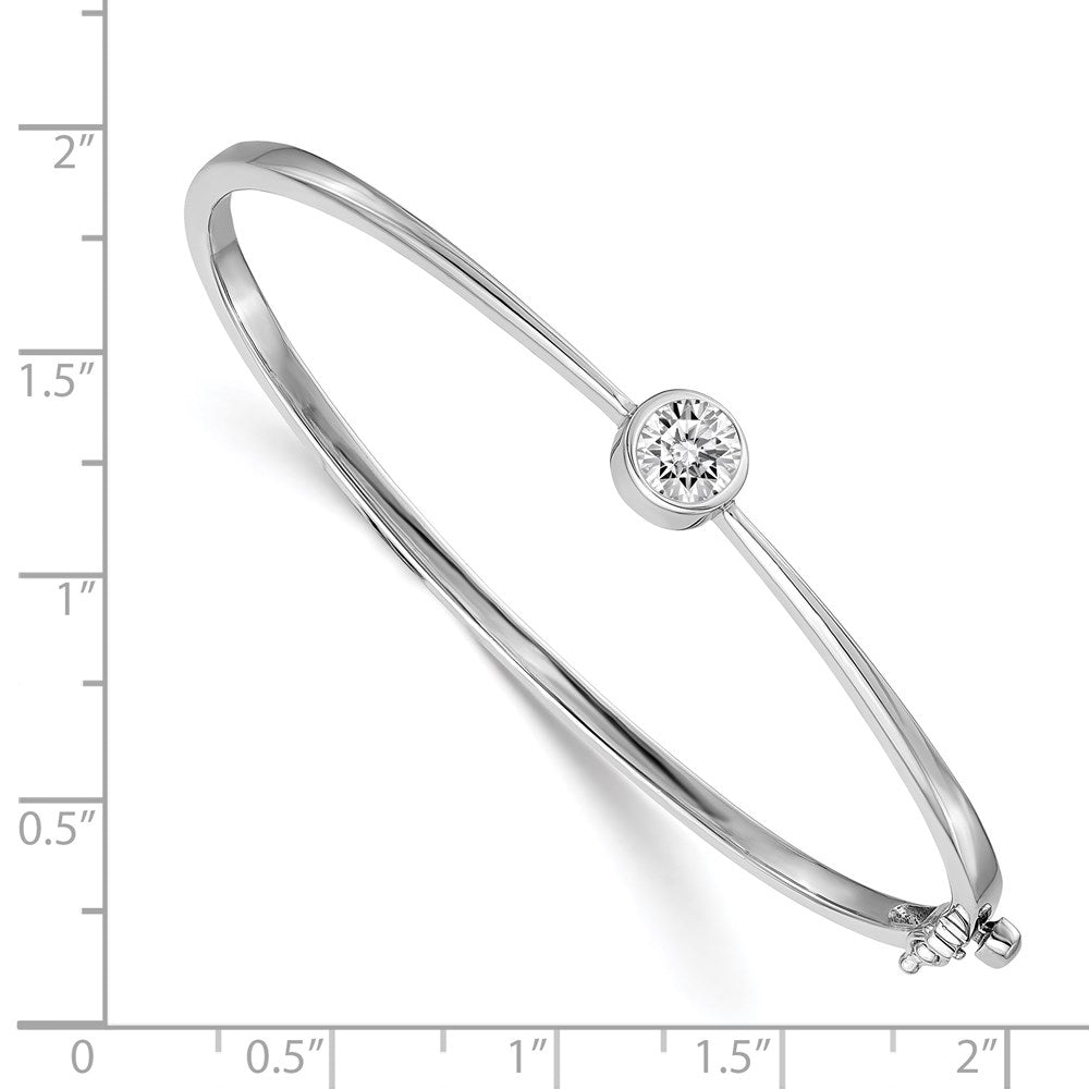 14k White Gold Hinged Bangle Bracelet Mounting