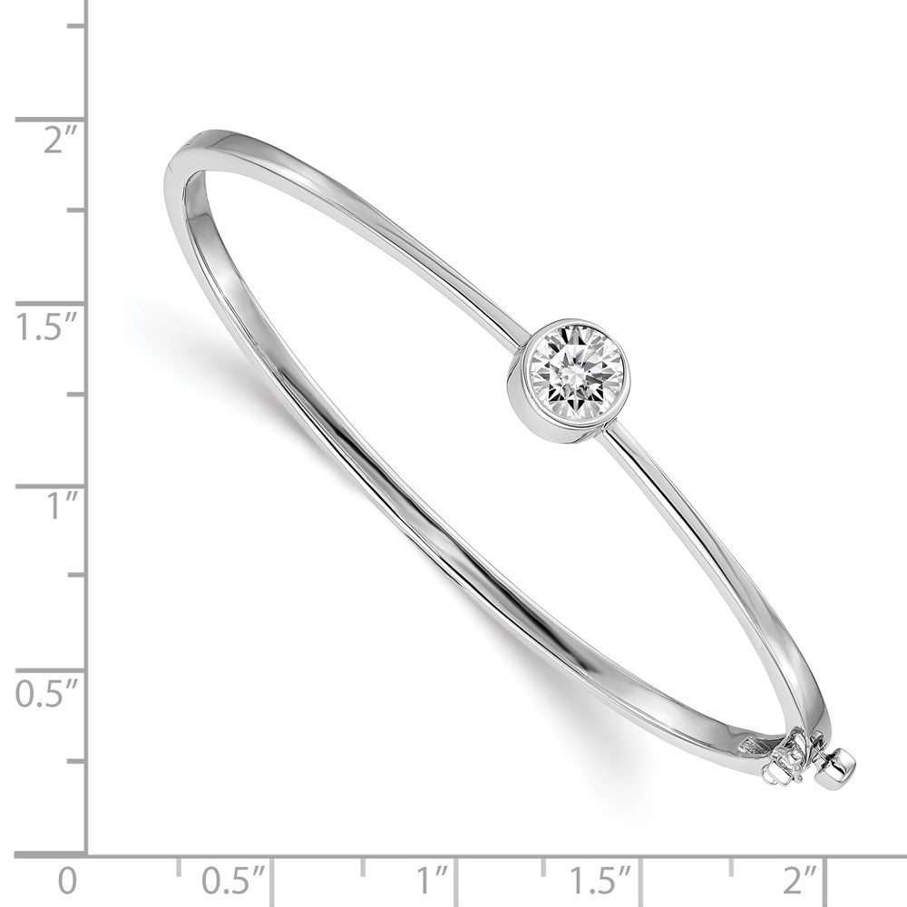 14k White Gold Hinged Bangle Bracelet Mounting