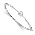 14k White Gold Hinged Bangle Bracelet Mounting