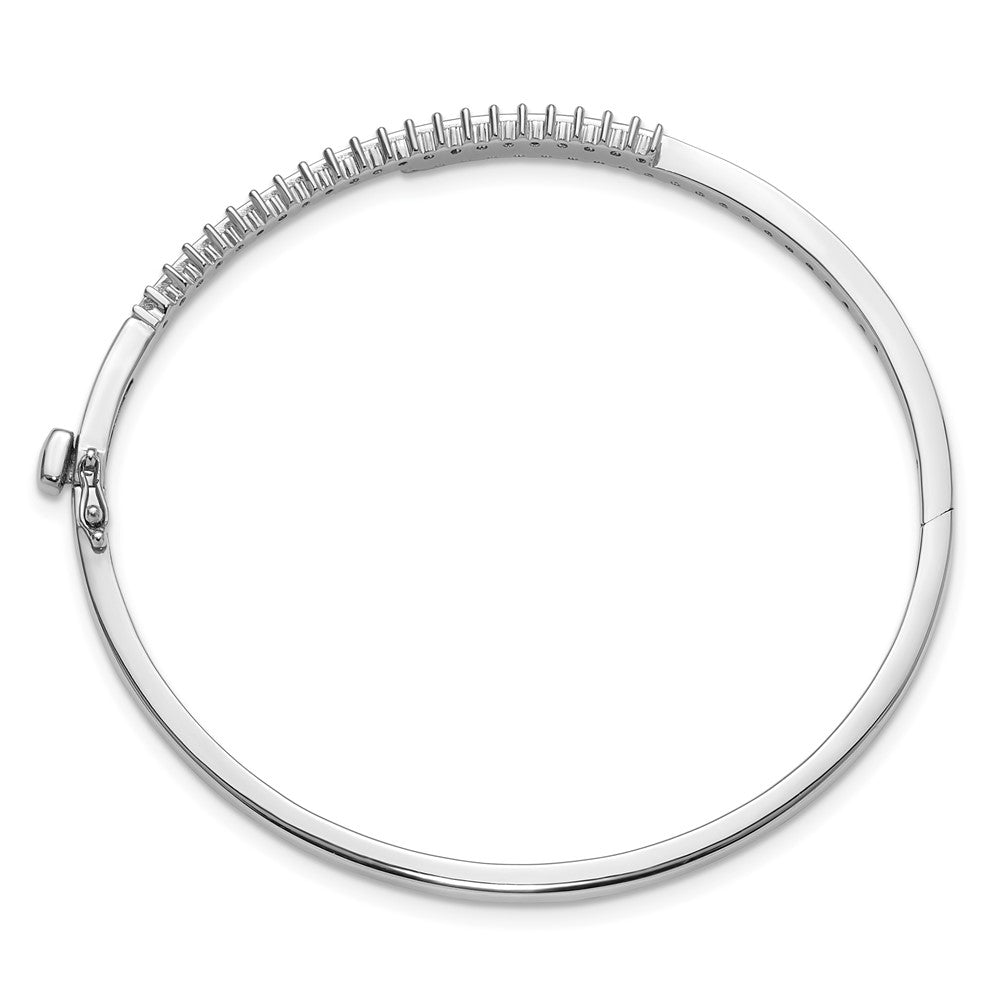 14k White Gold Hinged Bangle Bracelet Mounting
