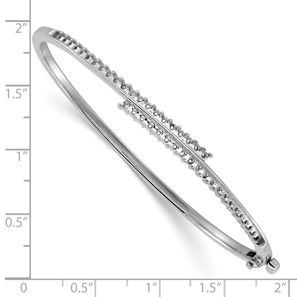 14k White Gold Hinged Bangle Bracelet Mounting