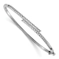 14k White Gold Hinged Bangle Bracelet Mounting
