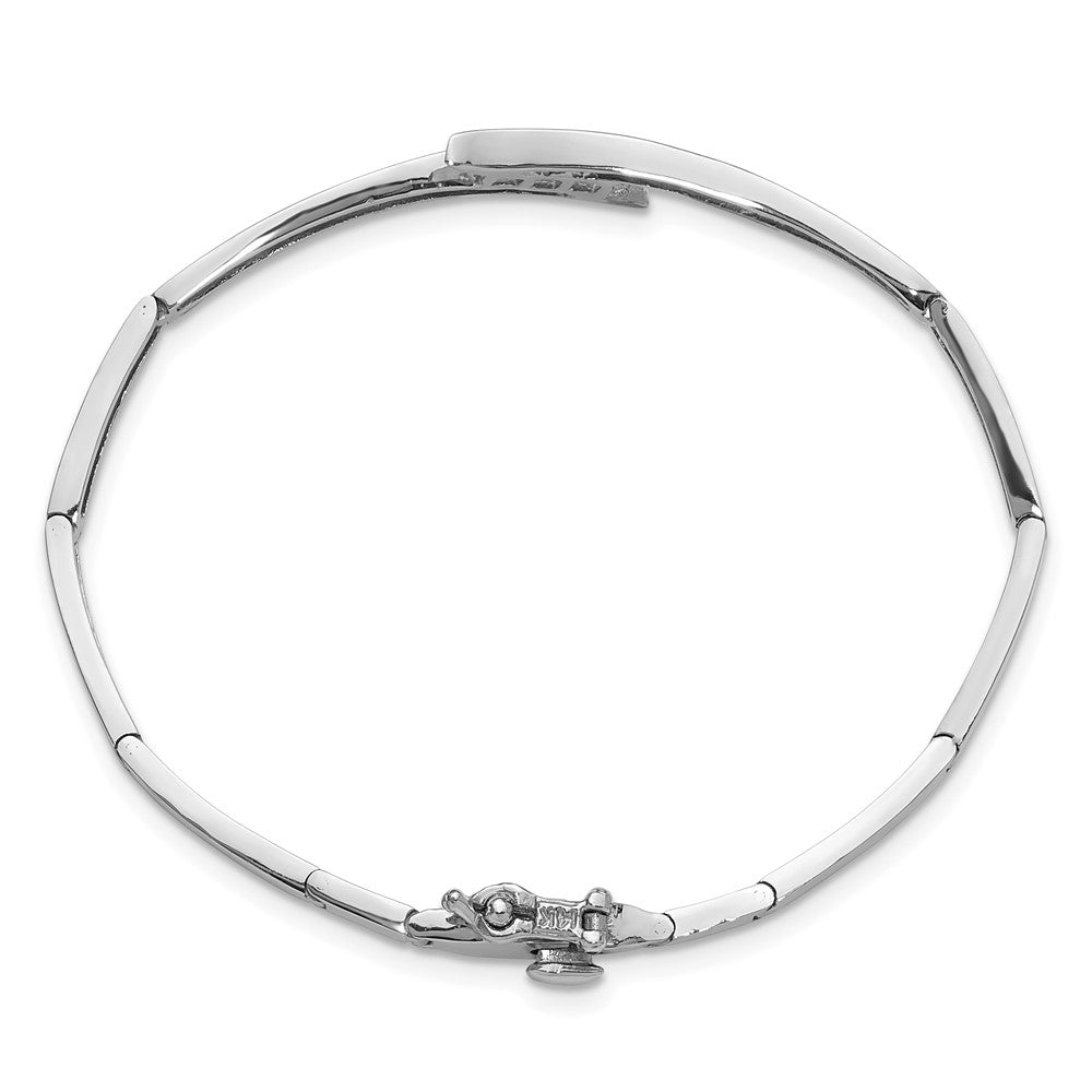 14k White Gold Hinged Bangle Bracelet Mounting