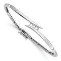 14k White Gold Hinged Bangle Bracelet Mounting