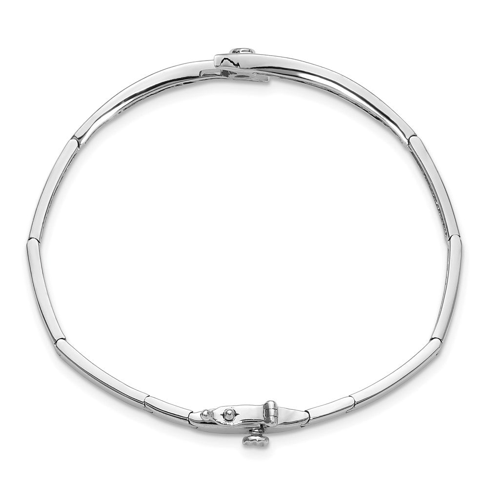 14k White Gold Hinged Bangle Mounting