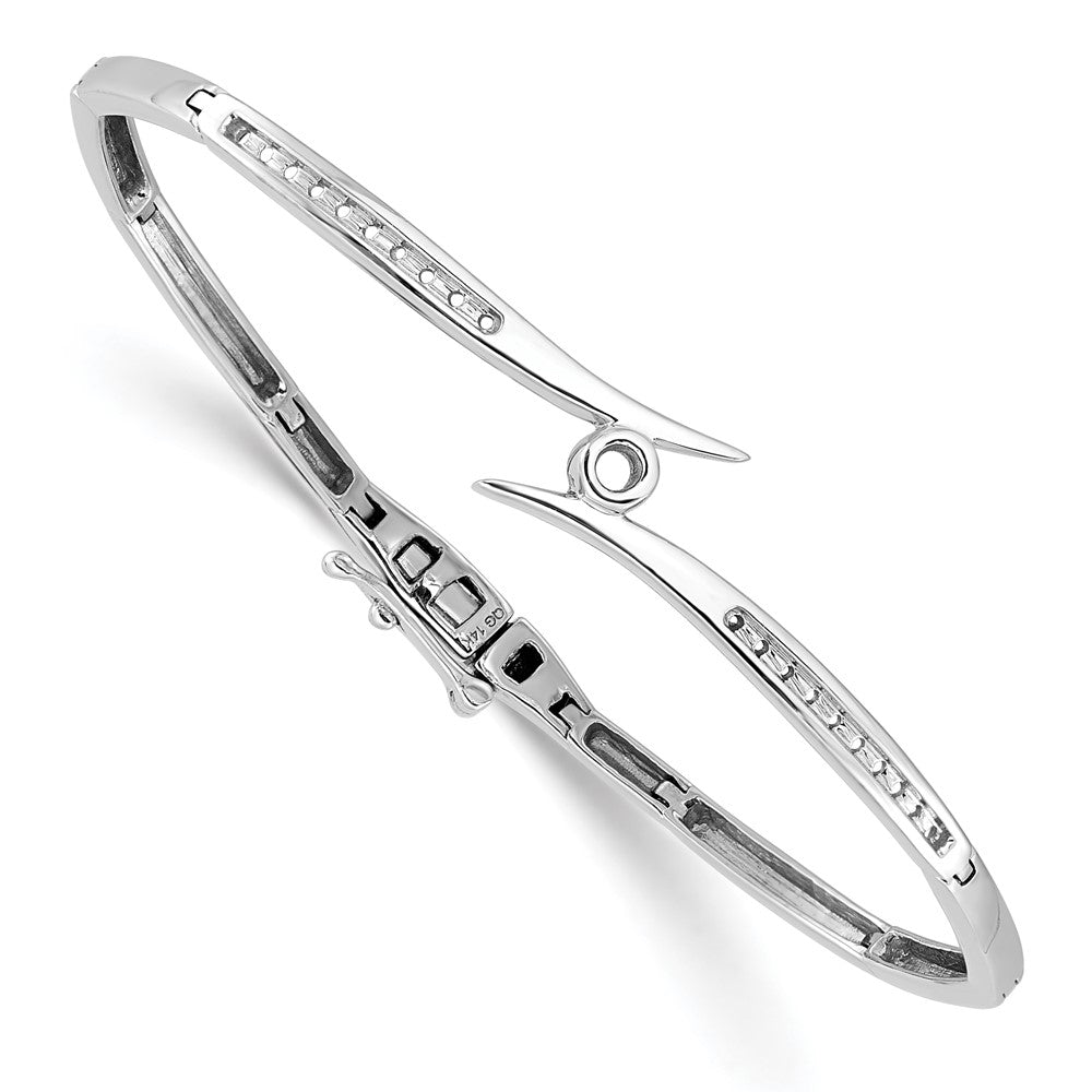 14k White Gold Hinged Bangle Mounting