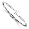 14k White Gold Hinged Bangle Mounting