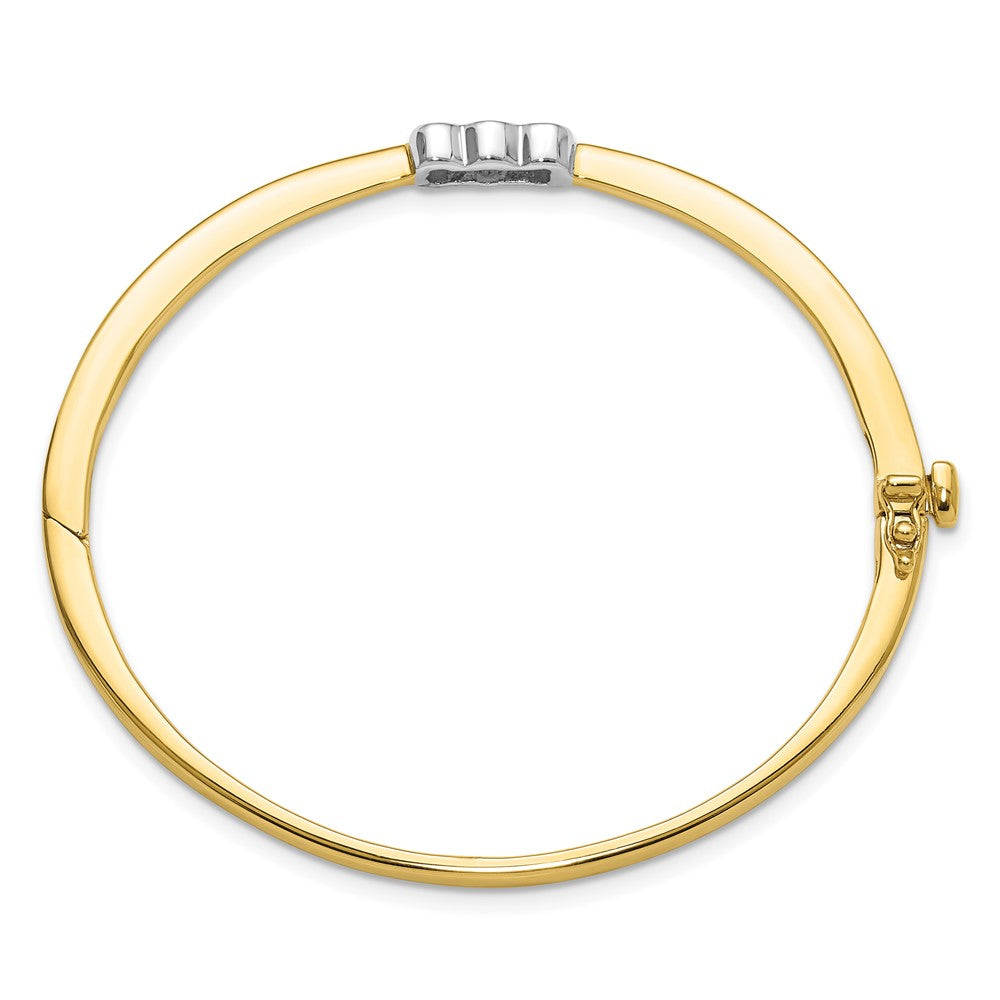 14k Two-tone Hinged Bangle Bracelet Mounting