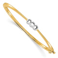 14k Two-tone Hinged Bangle Bracelet Mounting