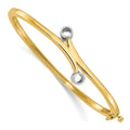 14k Two-tone Hinged Bangle Bracelet Mounting