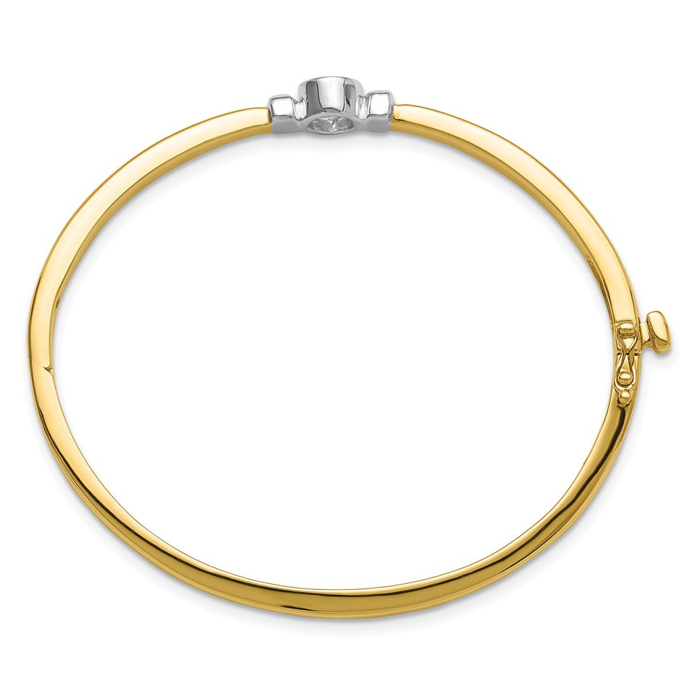 14k Two-tone Hinged Bangle Bracelet Mounting