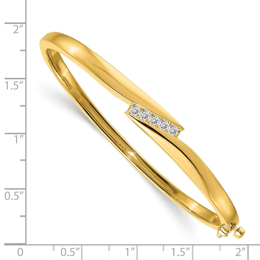 14k VS Diamond Hinged Bangle