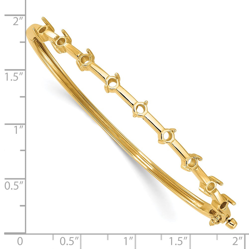14k Hinged Bangle Bracelet Mounting
