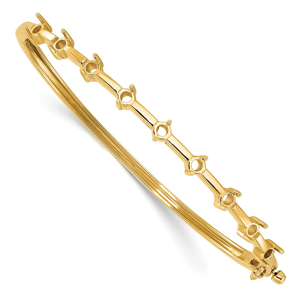 14k Hinged Bangle Bracelet Mounting