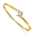 14k Two-tone Hinged Bangle Bracelet Mounting