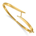 14k Two-tone A Diamond Hinged Bangle
